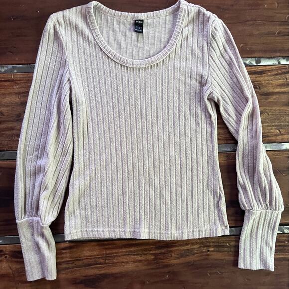 SHEIN Cream Crew Neck Cable-Knit Sweater - Picture 3 of 6